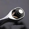 TUOSEN Quick-release Socket Wrench Curved Handle Ratchet Spanner, Size:M