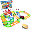 Rail Car Toy Set Assembled Electric Rail Toys With a Bus