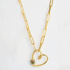 Love Heart Pendant Necklace With Micro Inlaid Colored Zircon(Heart-shaped)