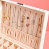 Multi-Layer Flip Cover With Lock Jewelry Box Solid Color Jewelry Desktop Storage Box(White)
