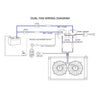 Car 12V 40A 175-185 Degree Thermostat Dual Electric Cooling Fan Wiring Relay Sensor Kit