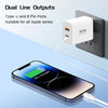 PD30W USB-C / Type-C + 8 Pin + USB Charger with Type-C to 8 Pin Date Cable(UK Plug)