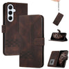 For Samsung Galaxy A26 5G Cubic Skin Feel Flip Leather Phone Case(Brown)