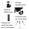 2PCS Projector Phone Stand Desktop Portable Telescopic Mini Metal Tripod, Style: 3 Sections (Silver)