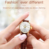 OLEVS 6898 Women Fashion Waterproof Dual Calendar Quartz Watch(Brown Blue)