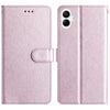 For Samsung Galaxy A06 4G Silk Texture Horizontal Flip Leather Phone Case(Rose Pink)