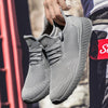Flying Mesh Sports Shoes Casual Lightweight Running Shoes for Men, Size:44(Gray)