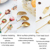 6pcs /Pack Christmas Gift Spoon Cartoon Fruit Fork Dessert Coffee Scoop, Style: Spoon Fork (Red Box)