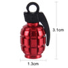 4 PCS Universal Grenade Shaped Car Tire Valve Caps(Red)