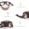 Dog Sun Hat, Coffee, M (34-48cm Neck) - UV Protection