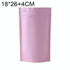 100 PCS/Set Matte Aluminum Foil Snack Stand-up Pouch, Size:18x26+4cm(Pink)