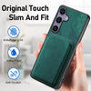 For Samsung Galaxy S25+ 5G Retro Leather Card Bag Magnetic Phone Case(Green)