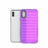 For iPhone XS / X High Transparency TPU Hybrid PC Airbag Phone Case(Transparent Purple)
