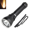 XHP70.2  Diving Flashlight 3000 Lumens IPX8 Waterproof Underwater 80m 2500mAh x 2 Yellow Light