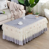 Simple Fabric Lace Rectangular Tablecloth, Size: 65x130cm(Peach Skin Velvet Coffee)