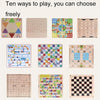 4 in 1 C Model  Wooden Multifunctional Parent-Child Interactive Children Educational Chessboard Toy Set