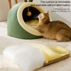 Cosy Semi-Enclosed Pet Bed, Small, Coffee Bear - Cat & Dog Kennel Pad