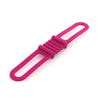 10 PCS High Elastic Silicone Straps Bicycle Fixed Strap Car Light Beam, Size: One Size(Rose Red)