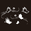 D-907 Butterflies Pattern Car Modified Decorative Sticker(White)
