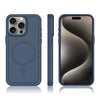 For iPhone 14 Pro Max Shockproof MagSafe Armor PC Hybrid TPU Phone Case(Ink Blue)