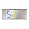 6631 LED Digital Display Multifunctional Electronic Clock Desktop Temperature Mirror Alarm Clock(Color Light)