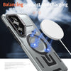 For Samsung Galaxy S23 FE 5G Shield Hollow Frame Holder MagSafe Phone Case(Grey)