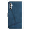 For Samsung Galaxy A56 5G Skin-feel Stitching Leather Phone Case(Blue)