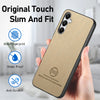 For Samsung Galaxy A05s Twill Fabric Leather Skin Back Phone Case(Khaki)