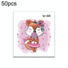 50 PCS Children Cartoon Animal Flower Arm Sticker Water Transfer Tattoo Sticker(W-061)