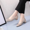 Women Shoes Hollow Rhinestone Pumps, Size:35(Gold)