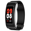 K60 1.08 inch Steel Band Earphone Detachable Life Waterproof Smart Watch Support Bluetooth Call(Black)