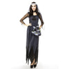 Halloween Costume Women Lace Chiffon Black Dress Ghost Bride Clothes Cosplay Game Uniforms, Size: L, Bust: 80cm, Waistline:72cm, Clothes Long:143cm