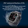 KR06 Waterproof Pedometer Sport Smart Watch, Support Heart Rate / Blood Pressure Monitoring / BT Calling(Black)