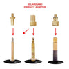 4 in 1 C Inflator Adapter French Mouth / US Mouth / UK Mouth Inflation Needle Adapter