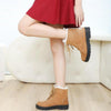 Ladies Cotton Shoes Plus Velvet Snow Boots, Size:38(Khaki)