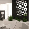 6pcs /Set Acrylic Heart Combination Mirror Stereo Wall Stickers Home Decoration Soft Mirror(Black)