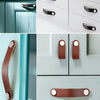 Kitchen Cabinet Wardrobe Leather Door Handle Drawer Pull, Specification:Light Coffee 128