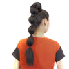 Bubble Shape Fluffy Curly Hair Drawstring Net Bag Fake Ponytail(Black 1B #)