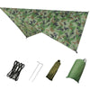 250 x 120cm Anti-mosquito Hammock and Tarp Set Waterproof Sunshade Camping Supplies(Dark Green +Camouflage)