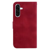 For Samsung Galaxy A26 5G Seven-shaped Embossed Leather Phone Case(Red)