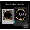SANDA 8011 Touch Screen LED Digital Display Round Dial Electronic Watch for Men(Gold)
