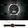 SKMEI 1652 Dual Movement Sports Leather Alloy Male Watch, Color: Gold Shell Black Machine