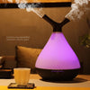 YCTA-008 Household Mute Small Wood Grain Colorful Light Aroma Diffuser Night Tree Air Humidifier, Product specifications: UK Plug(Deep Wood Grain)