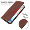 For Samsung Galaxy Note10+ Magnetic Closure Leather Phone Case(Brown)