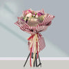 Two-Color Stripes Flower Wrapping Paper Waterproof Gift Wrapping Paper(Silver Gray)