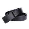 Dandali GD828 Litchi Texture S Shape Men Automatic Buckle Leather Belt Waistband, Length: 120cm