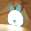 Cute Rabbit Night Light USB Charging Bedroom Bedside Sleeping Eye Protection Lamp(Blue)