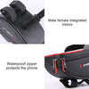 WHEEL UP Anti-splashing Touch Screen Bicycle Mobile Phone Bag Mountain Bike Front Beam Bag Riding Handlebar Bag, Style:Black