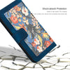 For Samsung Galaxy S24+ 5G Floral Pattern Leather Phone Case with Lanyard(Dark Blue)