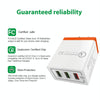 AR-QC-03 2.1A 3 USB Ports Quick Charger Travel Charger, US Plug(Black)